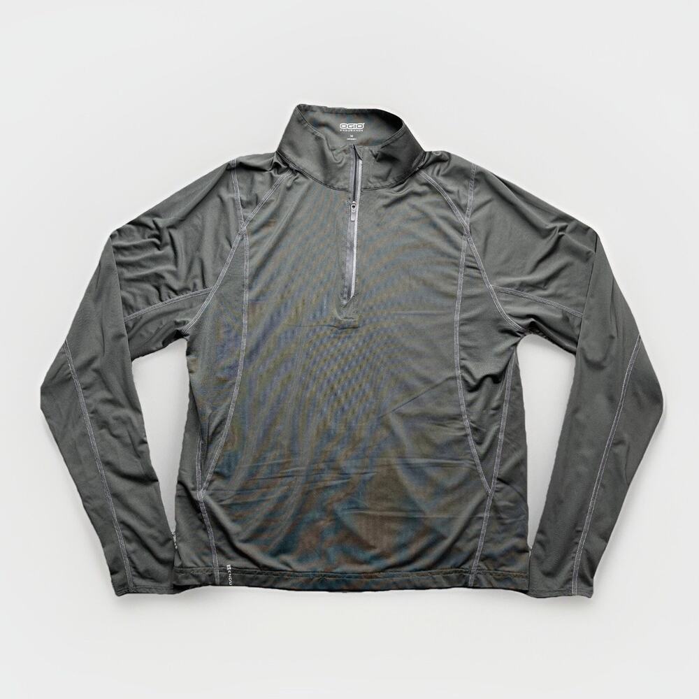 OGIO Endurance 1/4 Zip Pullover Mens Medium Gray Long Sleeve Running Performance
